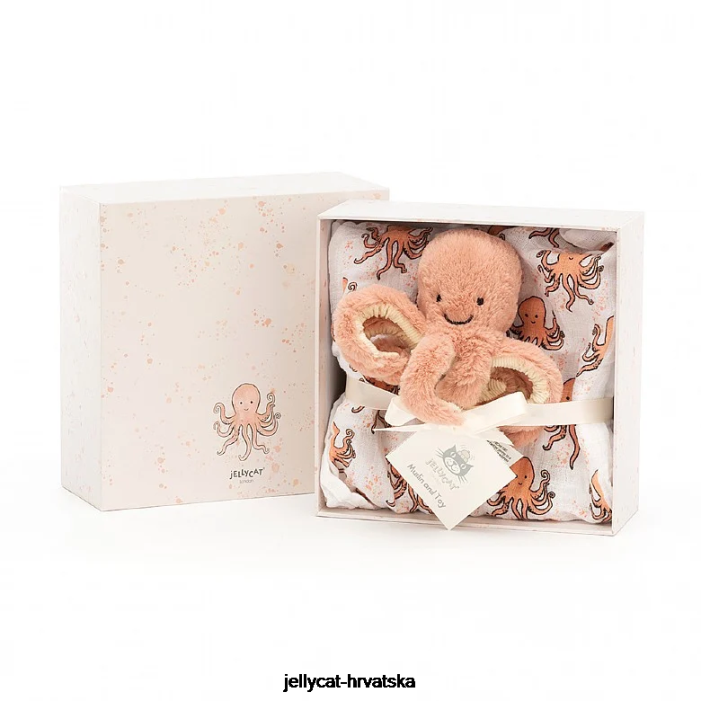 Jellycat odell hobotnica darovni set u više boja 749 igračka