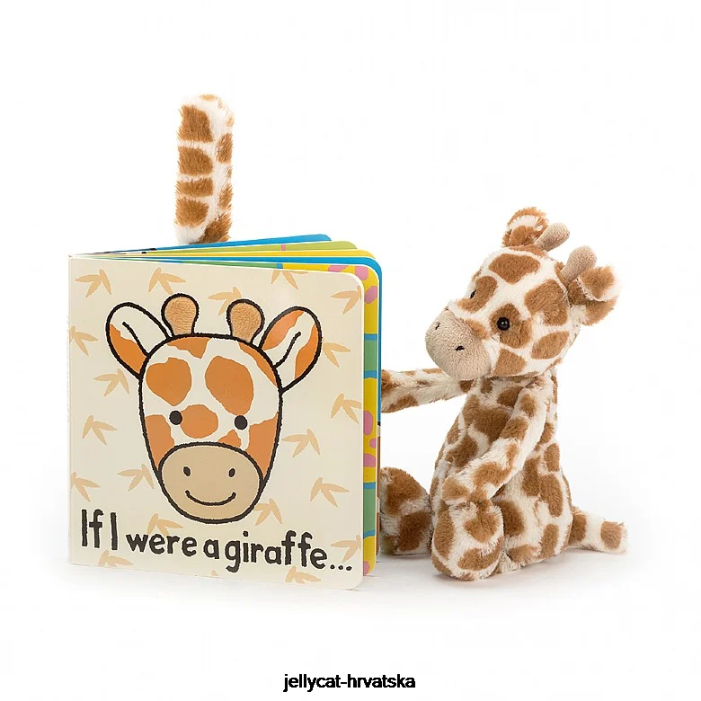 Jellycat da sam žirafa knjiga i stidljiva žirafa naranča 733 knjiga
