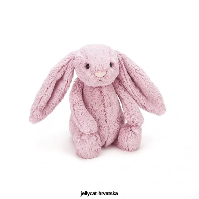 Jellycat da sam zec knjiga i sramežljivi tulipan zeko ružičasti 705 knjiga