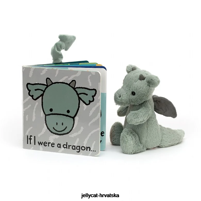 Jellycat da sam zmaj knjiga i sramežljivi zmaj zeleni 808 knjiga
