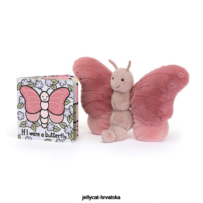 Jellycat kad bih bila leptirica knjiga i beatrice leptirica ružičasta 766 knjiga