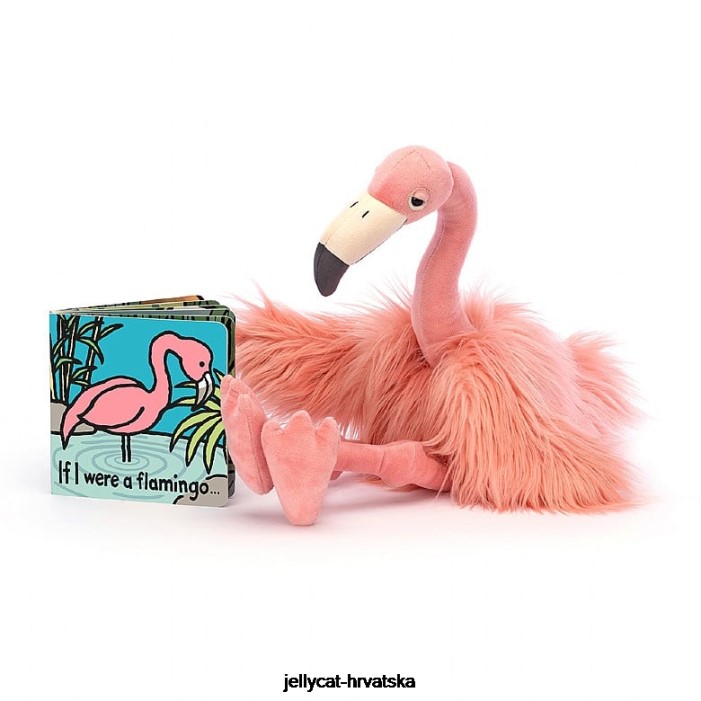 Jellycat kad bih bio flamingo knjiga i rosario flamingo višebojni 797 knjiga