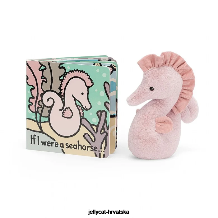 Jellycat kad bih bio morski konjic knjiga i sienna seahorse silver 762 knjiga