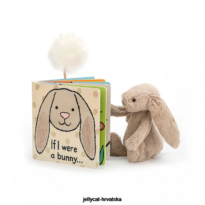 Jellycat kad bih bio zeko knjiga i sramežljivi zeko bež 711 knjiga