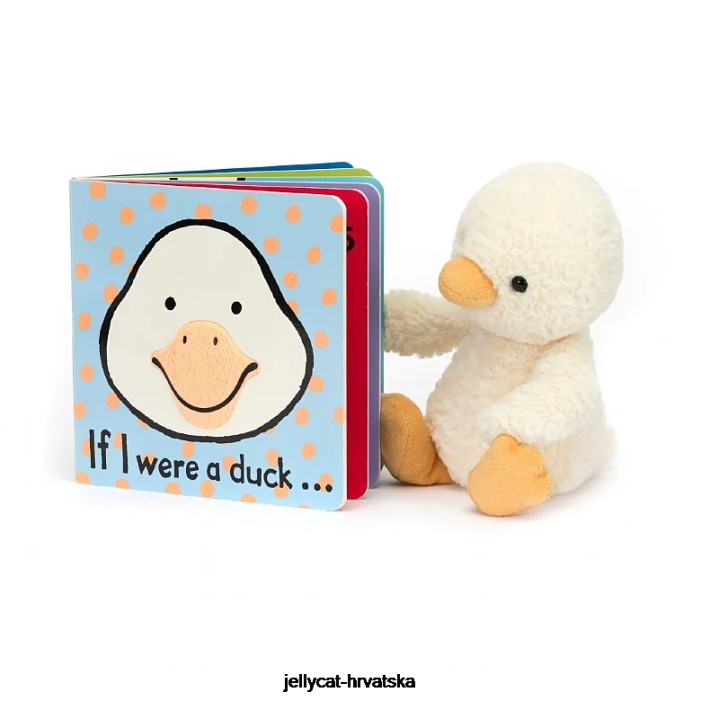 Jellycat kad bih ja bila patka knjiga i tumbletuft patka višebojna 807 knjiga