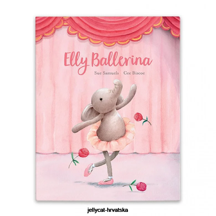 Jellycat elly balerina knjiga višebojna 703 knjiga