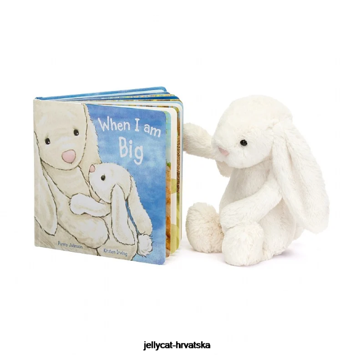 Jellycat kad sam velika knjiga i sramežljivi zečić krema 734 knjiga