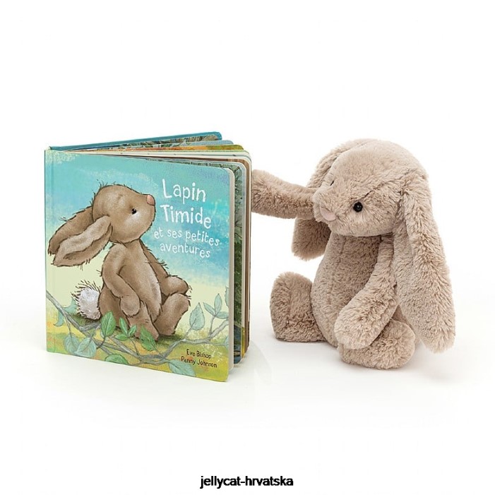Jellycat lapin timide et ses petites aventures & stidljivi zeko bež 706 knjiga