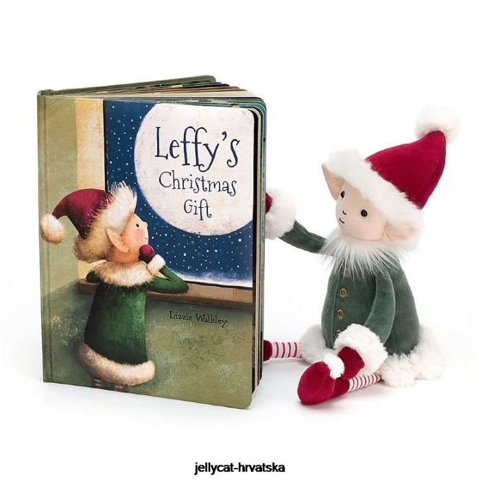 Jellycat leffyjeva božićna darovna knjiga i leffy vilenjak u više boja 352 knjiga