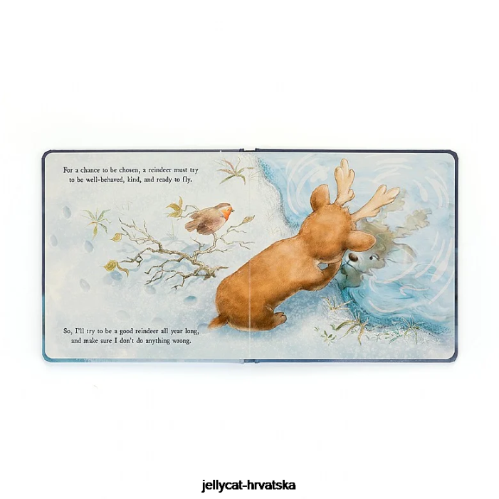Jellycat mitzi reindeer's dream book i mitzi sob smeđe i bijele boje 548 knjiga