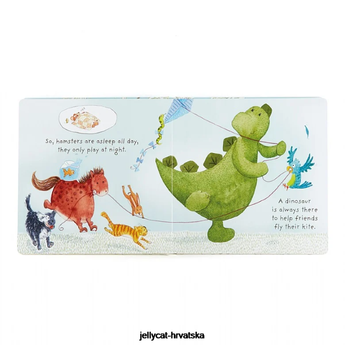 Jellycat moja najbolja knjiga za kućne ljubimce i sramežljivi dino zeleni 809 knjiga