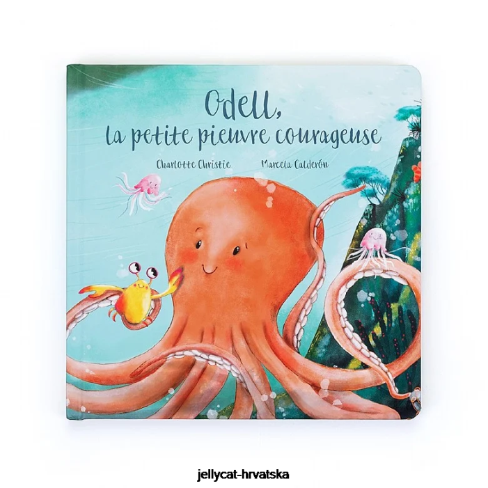 Jellycat odell la petite pieuvre courageuse livre višebojan 794 knjiga