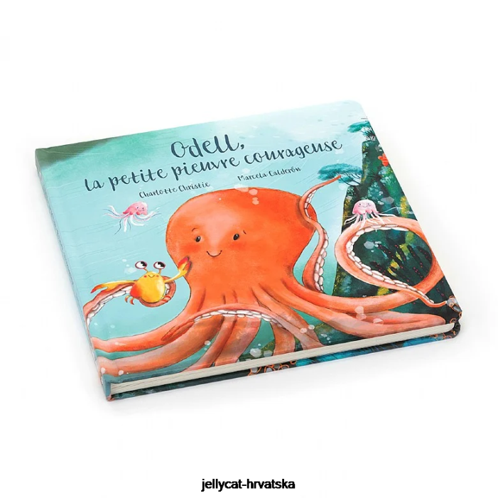 Jellycat odell la petite pieuvre courageuse livre višebojan 794 knjiga