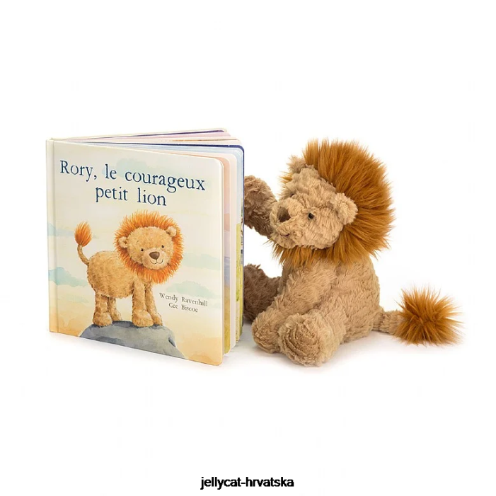 Jellycat rory le courageux petit lion & fuddlewuddle lion tan 719 knjiga