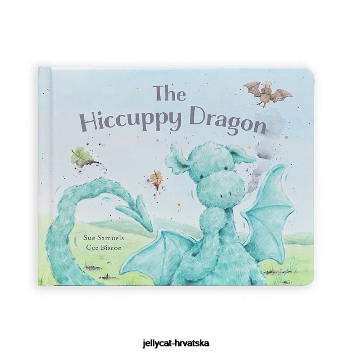 Jellycat the hiccupy dragon book i fuddlewuddle dragon green 811 knjiga