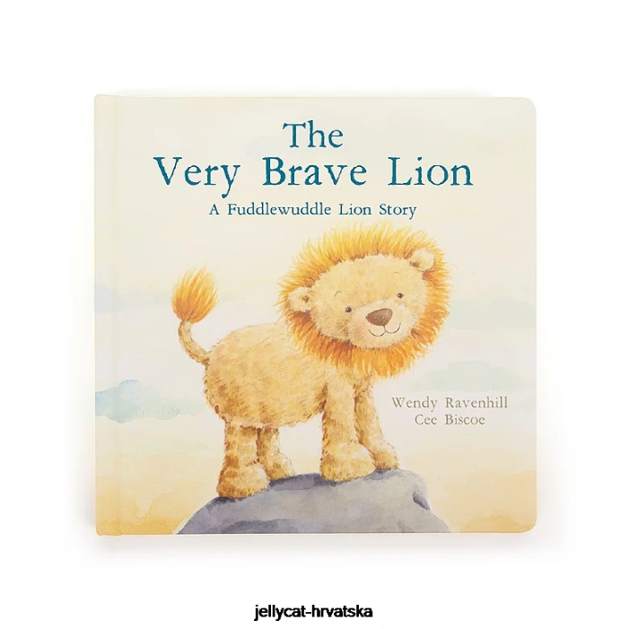 Jellycat vrlo hrabri lav knjiga i fuddlewuddle lion tan 692 knjiga