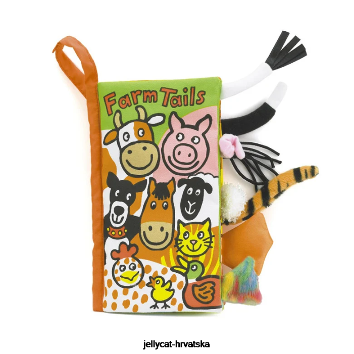 Jellycat farm tails knjiga višebojna 757 knjiga