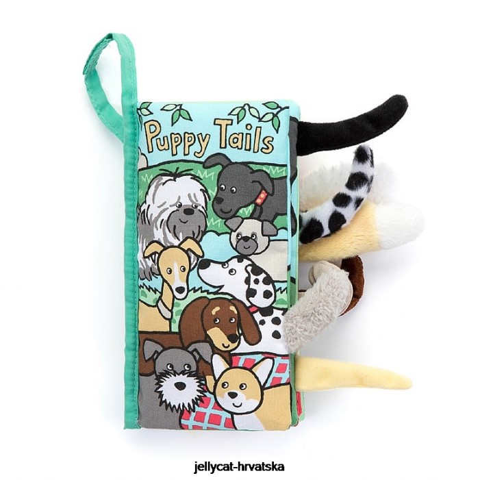 Jellycat puppy tails knjiga aktivnosti višebojna 803 knjiga