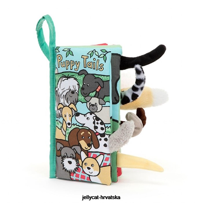 Jellycat puppy tails knjiga aktivnosti višebojna 803 knjiga