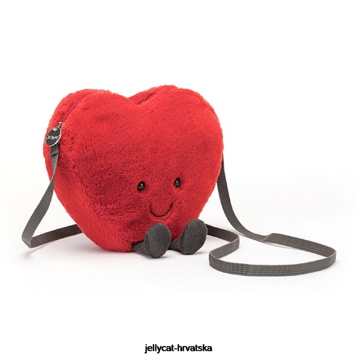 Jellycat zabavna vrećica u obliku srca crvena 230 vrećica