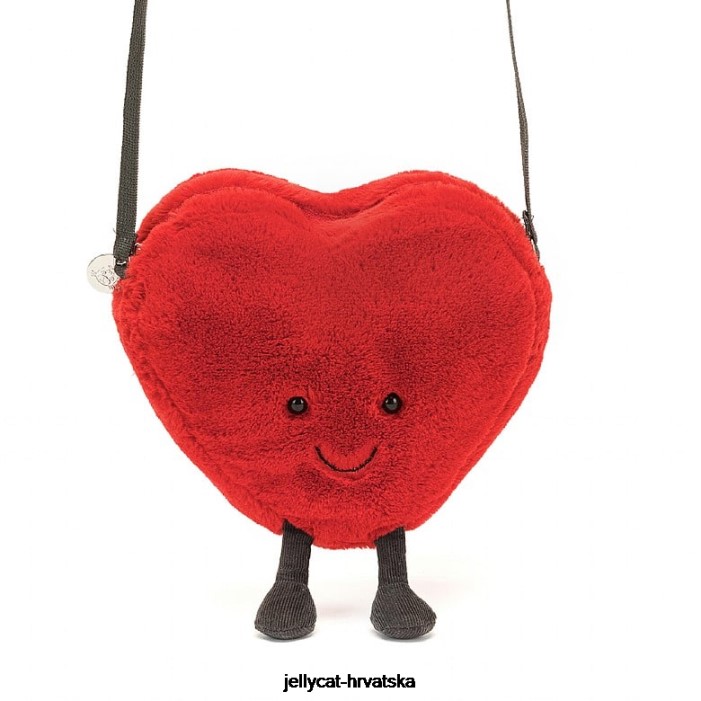 Jellycat zabavna vrećica u obliku srca crvena 230 vrećica