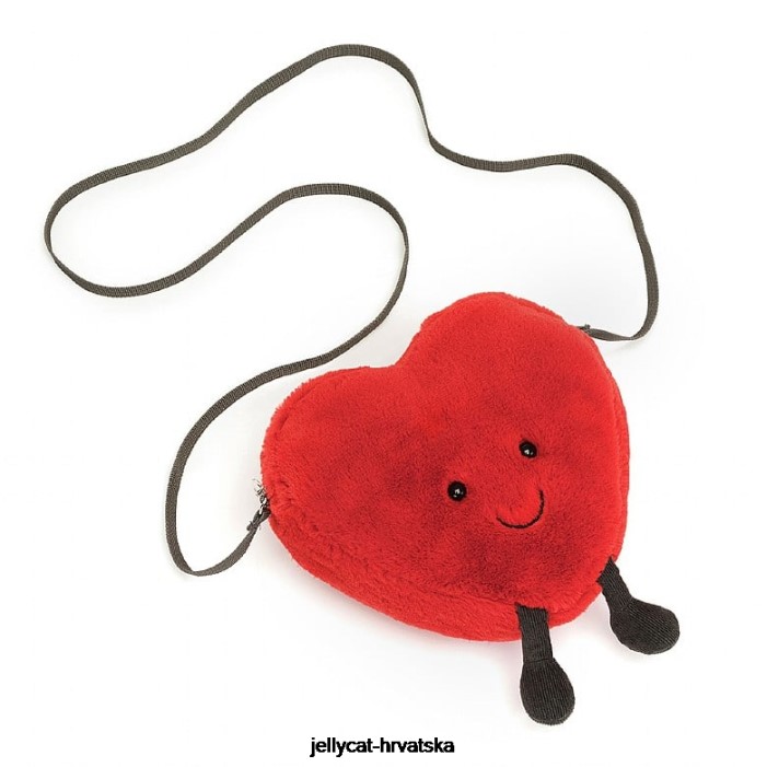 Jellycat zabavna vrećica u obliku srca crvena 230 vrećica