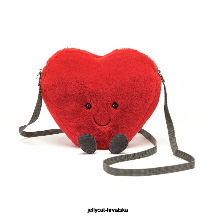 Jellycat zabavna vrećica u obliku srca crvena 230 vrećica