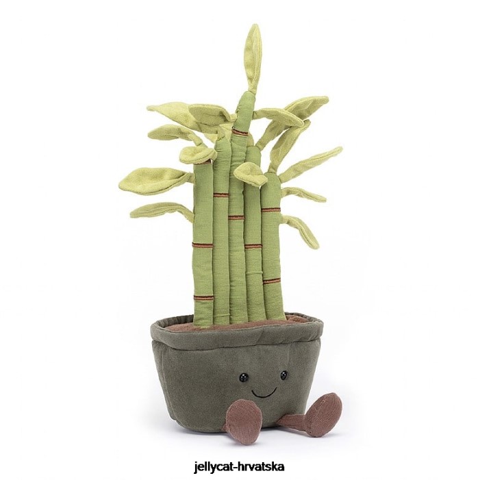 Jellycat zabavna bambus zelena u saksiji 366 igračka