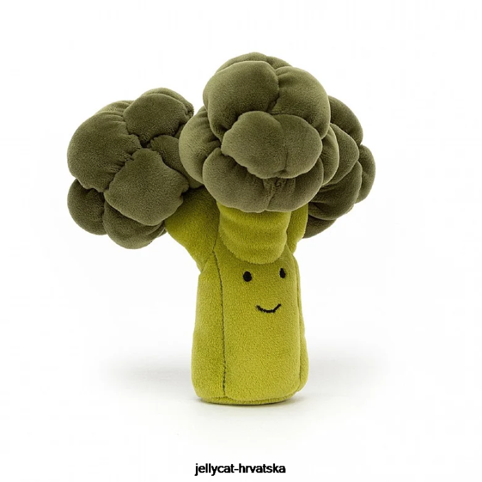 Jellycat živahno povrće brokula zelena 59 igračka
