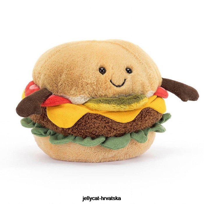Jellycat zabavan burger u više boja 88 igračka