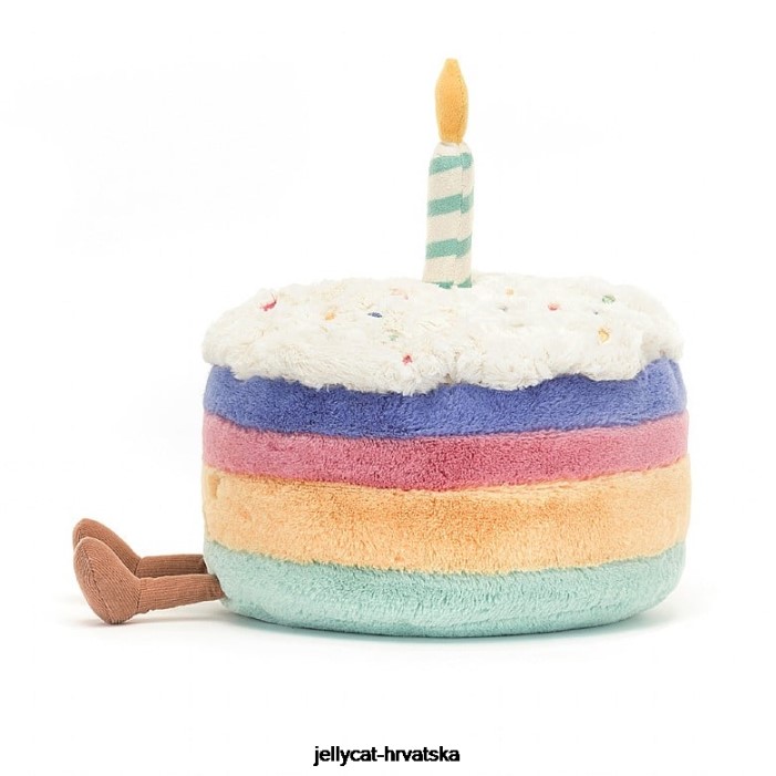 Jellycat zabavna dugina rođendanska torta u više boja 286 igračka