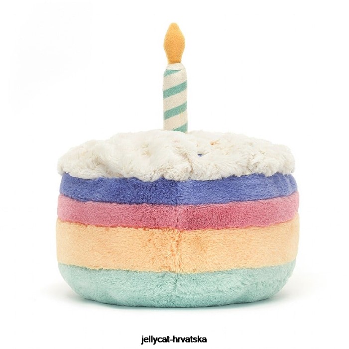 Jellycat zabavna dugina rođendanska torta u više boja 286 igračka