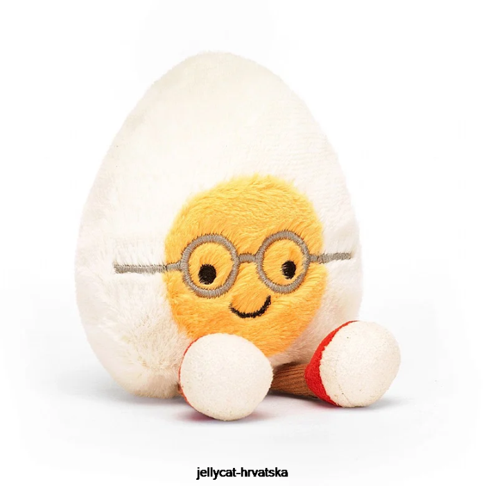 Jellycat zabavno kuhano jaje geek žuto i vrhnje 32 igračka