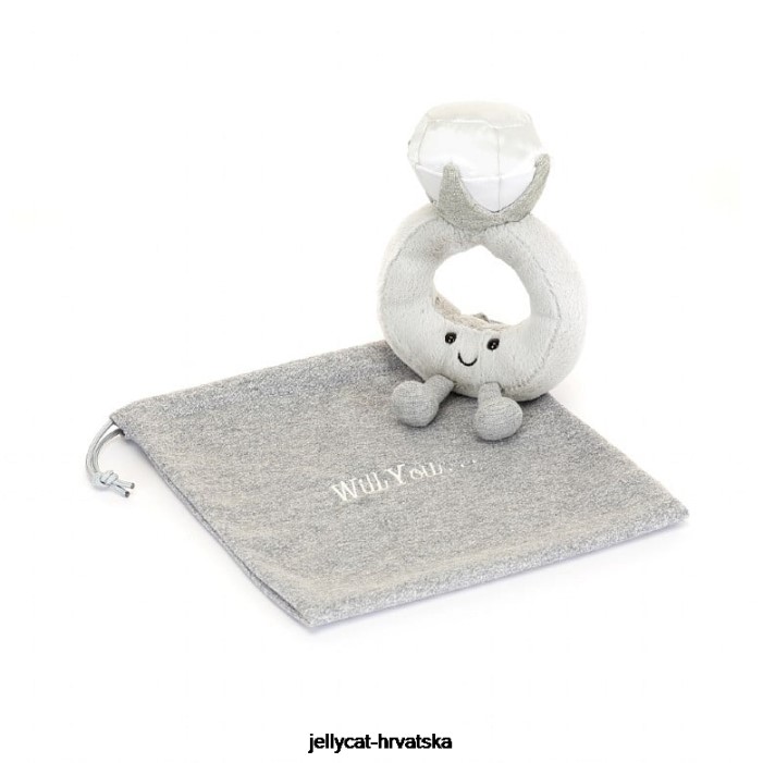 Jellycat zabavan sivi dijamantni prsten 535 igračka