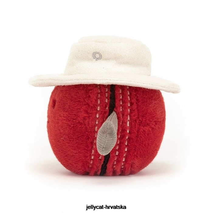 Jellycat zabavna sportska lopta za kriket crvena 80 igračka