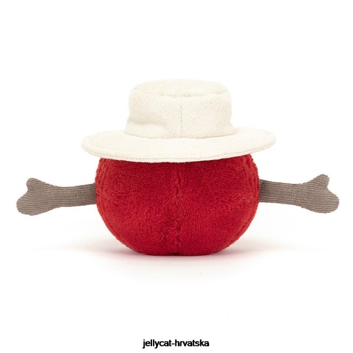 Jellycat zabavna sportska lopta za kriket crvena 80 igračka