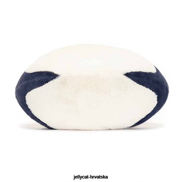 Jellycat zabavna sportska lopta za ragbi plava i krem 148 igračka