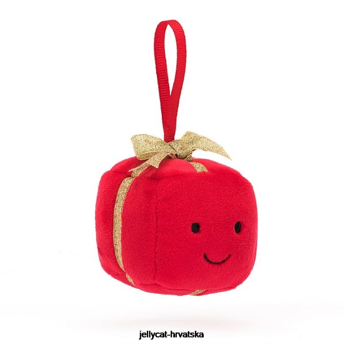 Jellycat festive folly present crveni 35 igračka