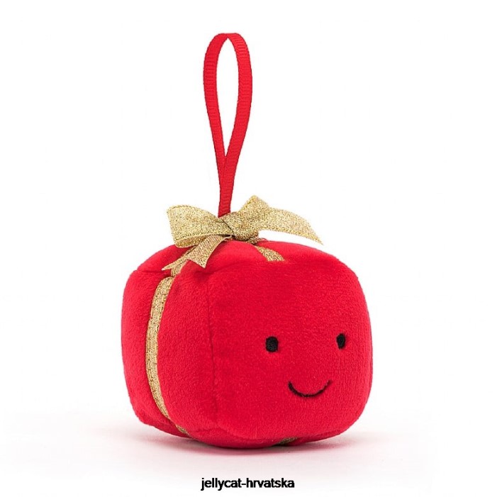 Jellycat festive folly present crveni 35 igračka