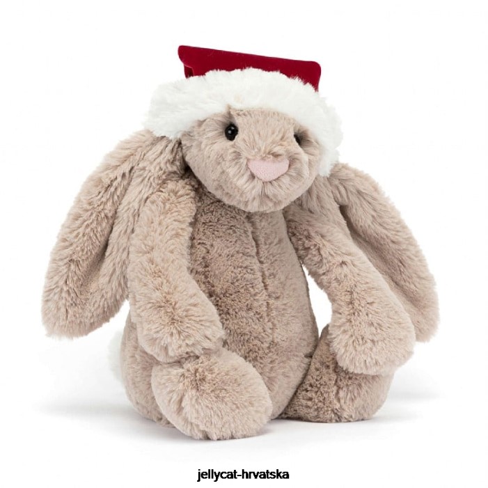 Jellycat sramežljivi božićni zeko bež 3 igračka
