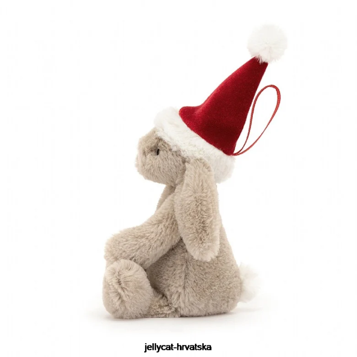 Jellycat sramežljivi božićni zeko ukras bež 347 igračka