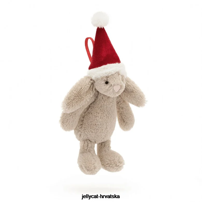 Jellycat sramežljivi božićni zeko ukras bež 347 igračka