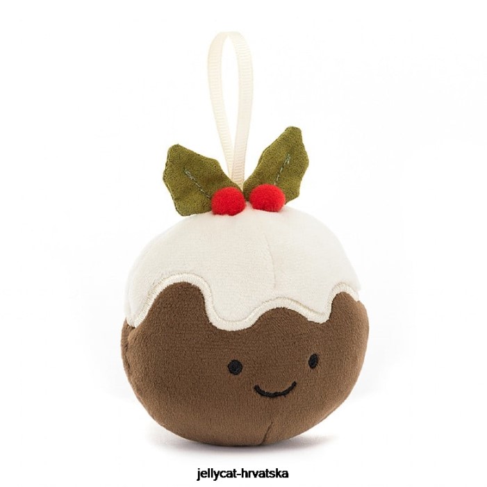 Jellycat svečana ludost christmas pudding smeđi 39 igračka
