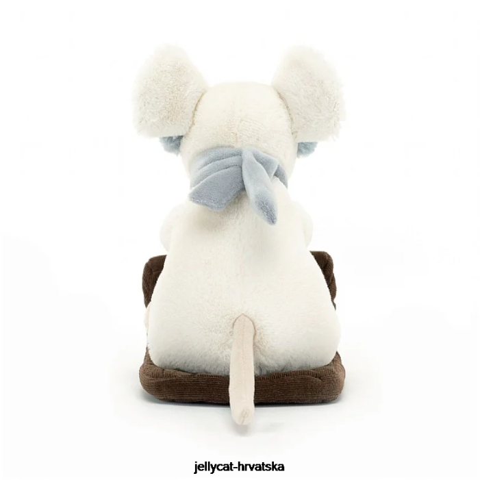 Jellycat veseli miš sanjkanje krema 186 igračka