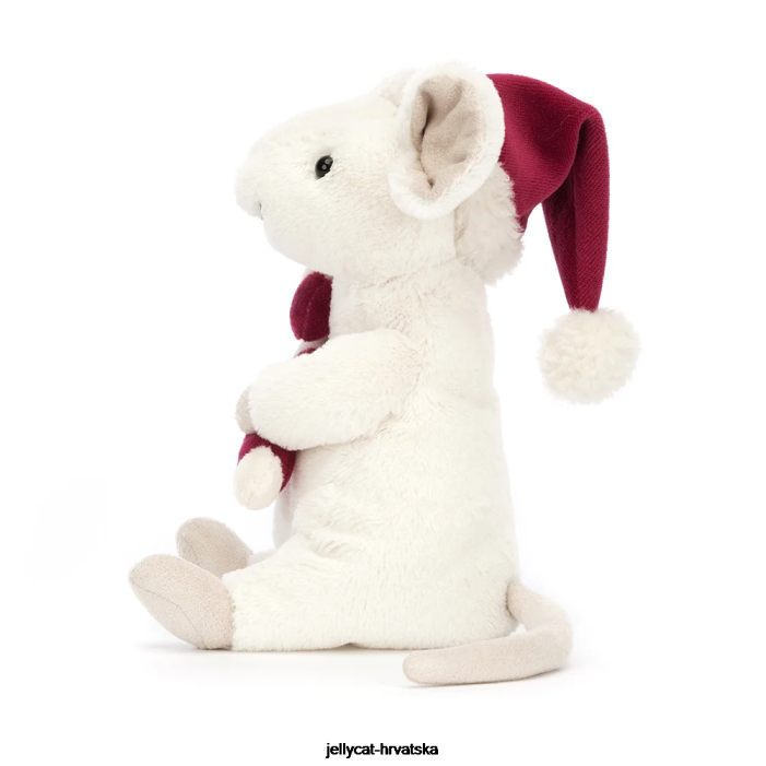 Jellycat veseli miš skijanje zeleni 233 igračka