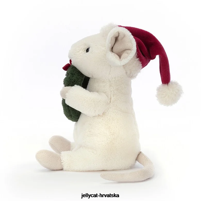 Jellycat veseli miš skijanje zeleni 233 igračka