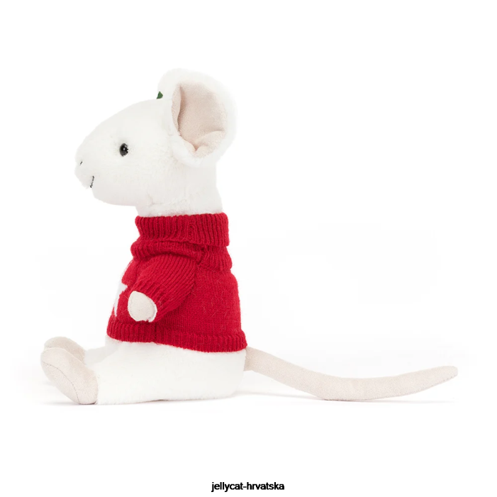 Jellycat veseli miš skijanje zeleni 233 igračka