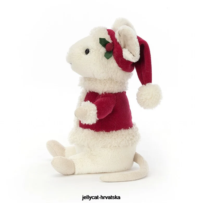 Jellycat veseli miš skijanje zeleni 233 igračka
