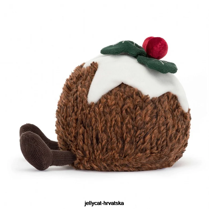 Jellycat zabavan božićni puding smeđi 74 igračka
