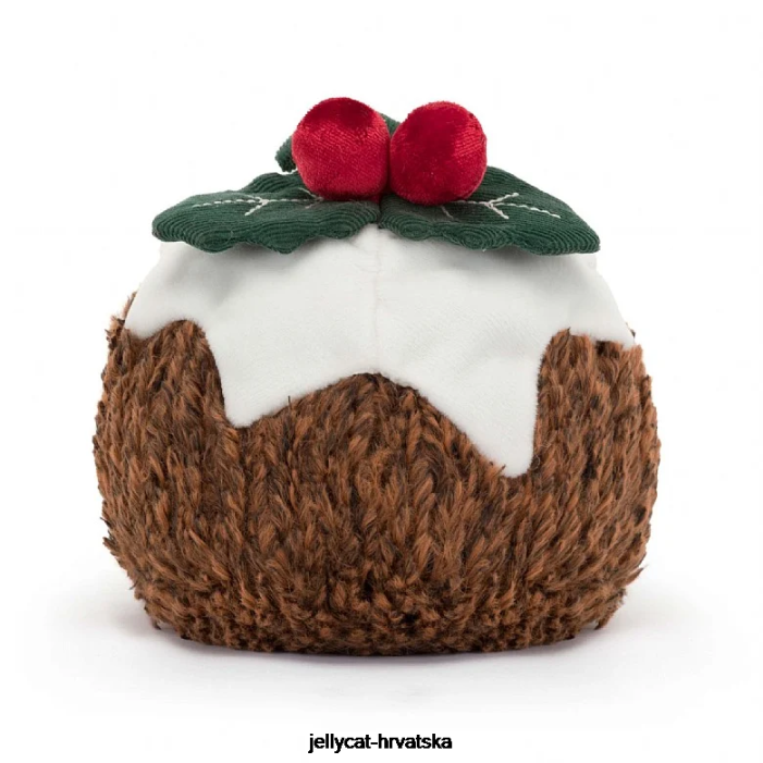 Jellycat zabavan božićni puding smeđi 74 igračka